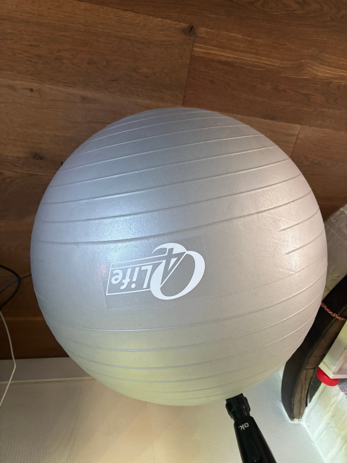 Fitnessbal - O4Life - Grijs, Ophalen, Zo goed als nieuw, Buik, Fitnessbal