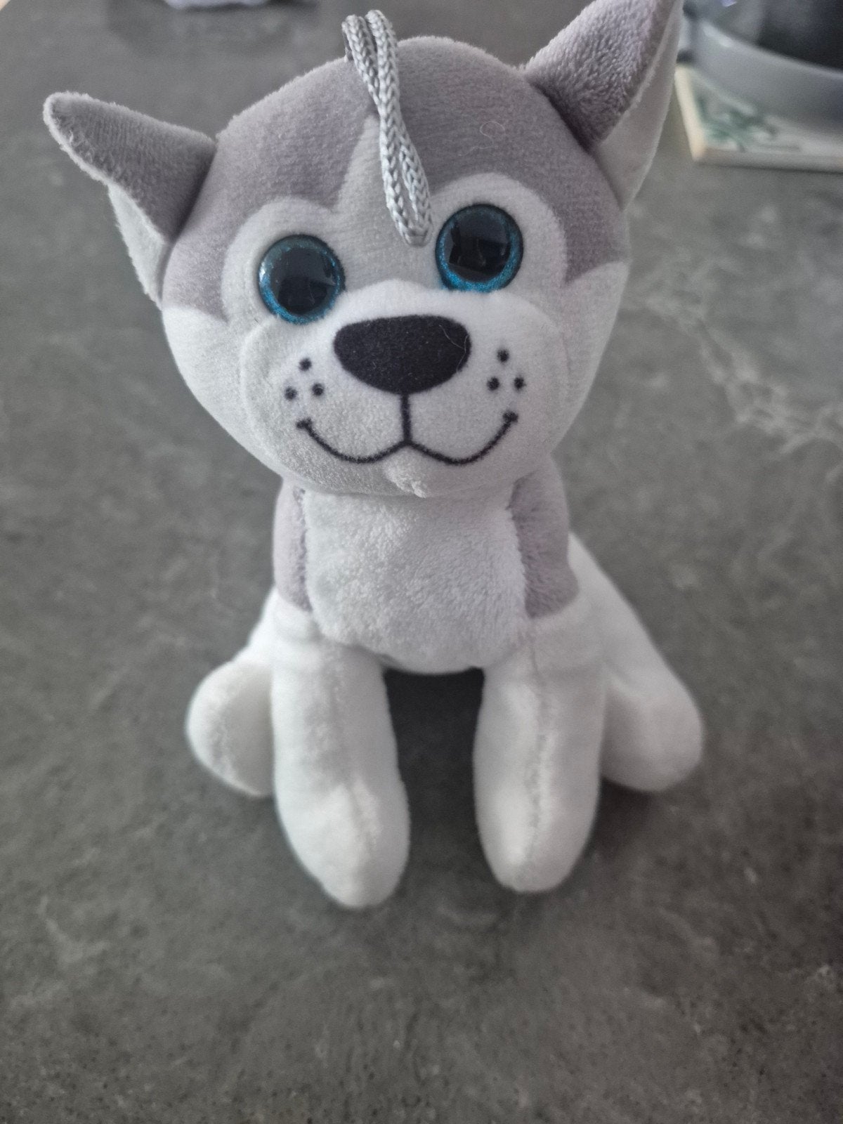 Schattige Husky Knuffel - Zo goed als nieuw, Ophalen, Overige merken, Overige karakters, Grijs