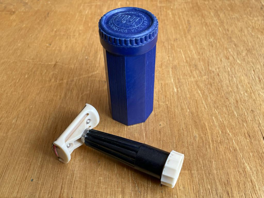 Vintage kunststof scheersetje Vinolia Trim voor mannen, Ophalen of Verzenden