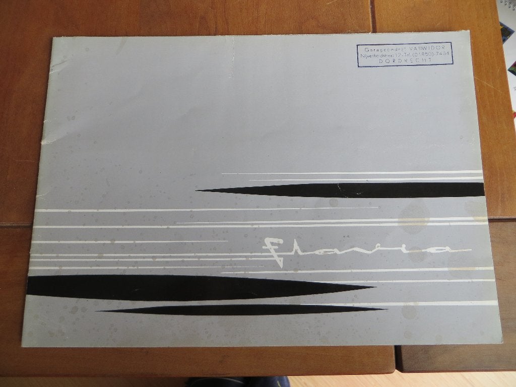 Brochure Lancia Flavia 1500 sedan 1962, Gelezen, Ophalen of Verzenden, Overige merken, Lancia