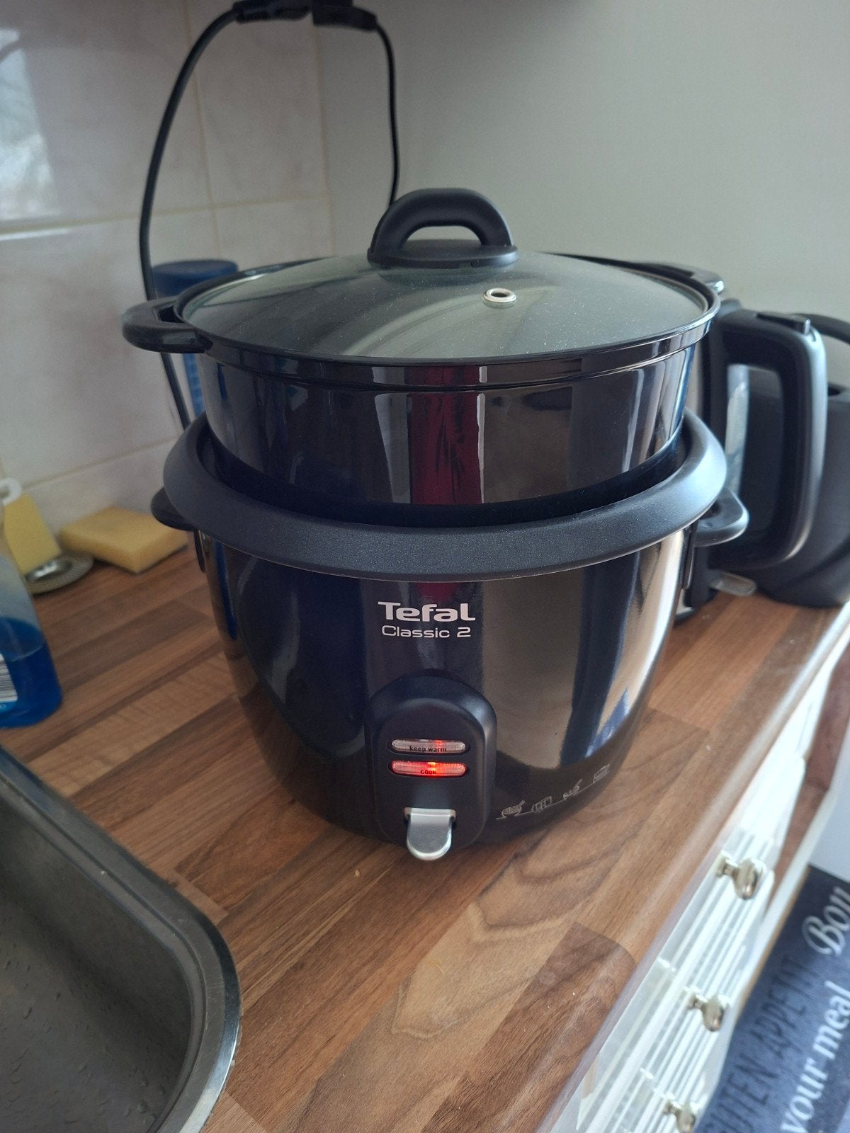 Tefal Classic 2 Rijstkoker met Stoompan, Ophalen, Zo goed als nieuw