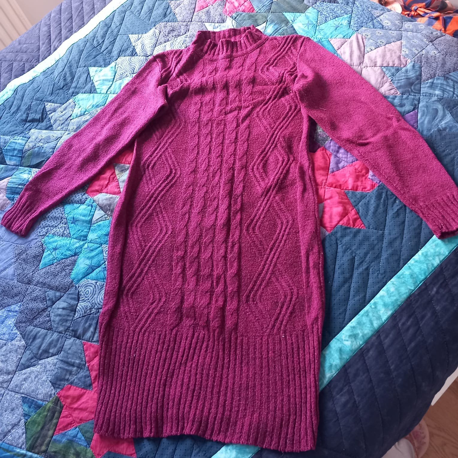 Dames jurk van wol maat M, Kleding | Dames, Maat 38/40 (M), Ophalen of Verzenden, Onbekend, Knielengte