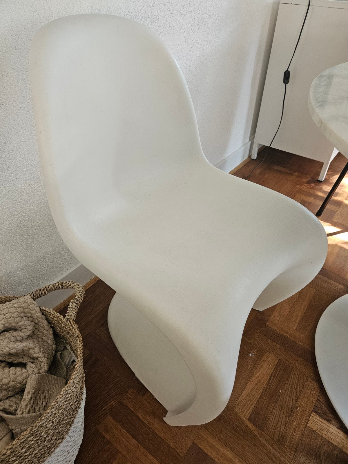 Verner Panton Vitra S chair wit, Huis en Inrichting, Ophalen, Gebruikt, Wit, Eén