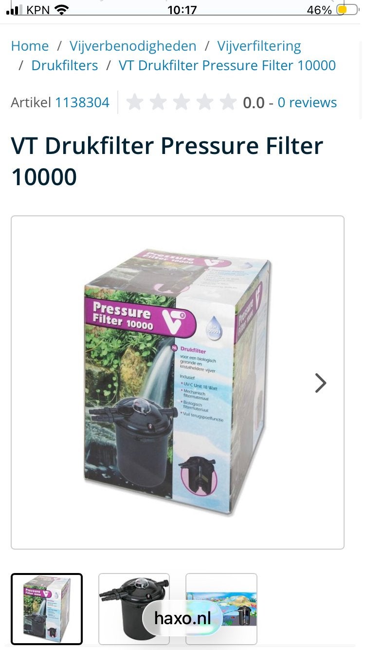 Pressure drukfilter 10000, Ophalen of Verzenden, Nieuw, Vijverfilter