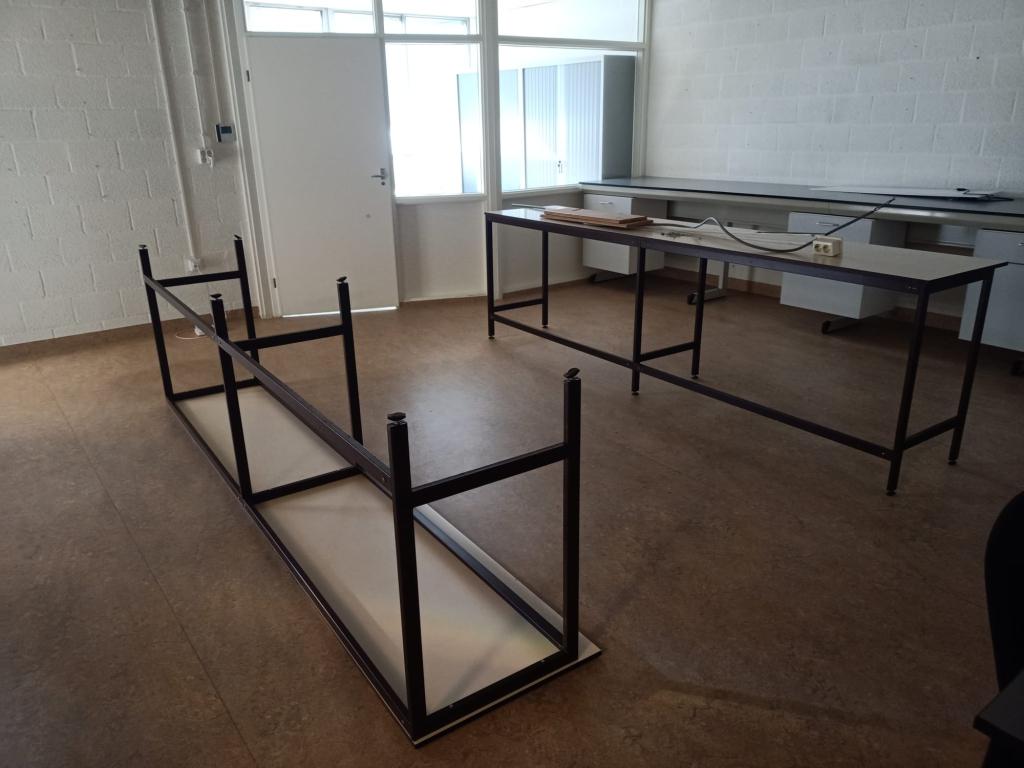 Nette metalen werktafel inpaktafel afm 300x60x88 cm lxbxh m, Niet ingevuld, Gebruikt, Niet ingevuld, Niet ingevuld