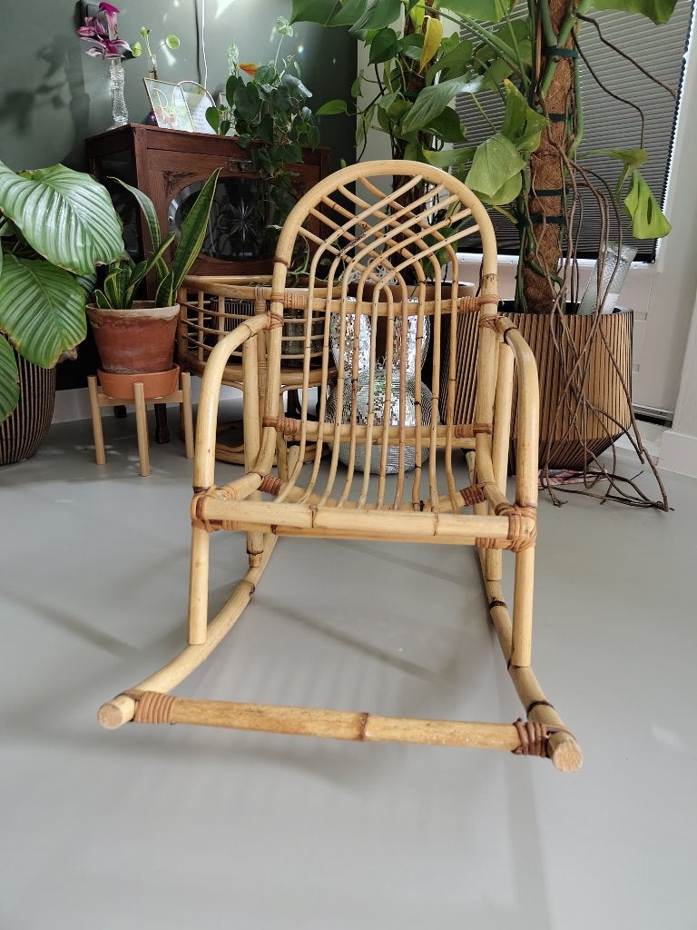 Rotan (kinder)schommelstoel, Ophalen, Gebruikt, Stoel(en)