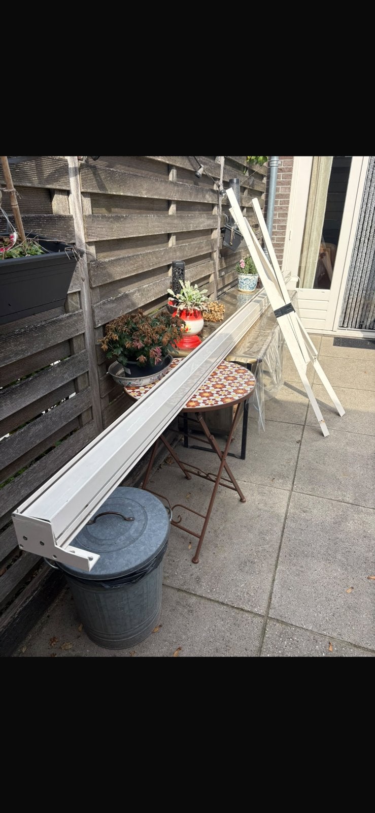 Zonnescherm elektrisch, 150 tot 300 cm, Ophalen, Zo goed als nieuw, Knikarmscherm