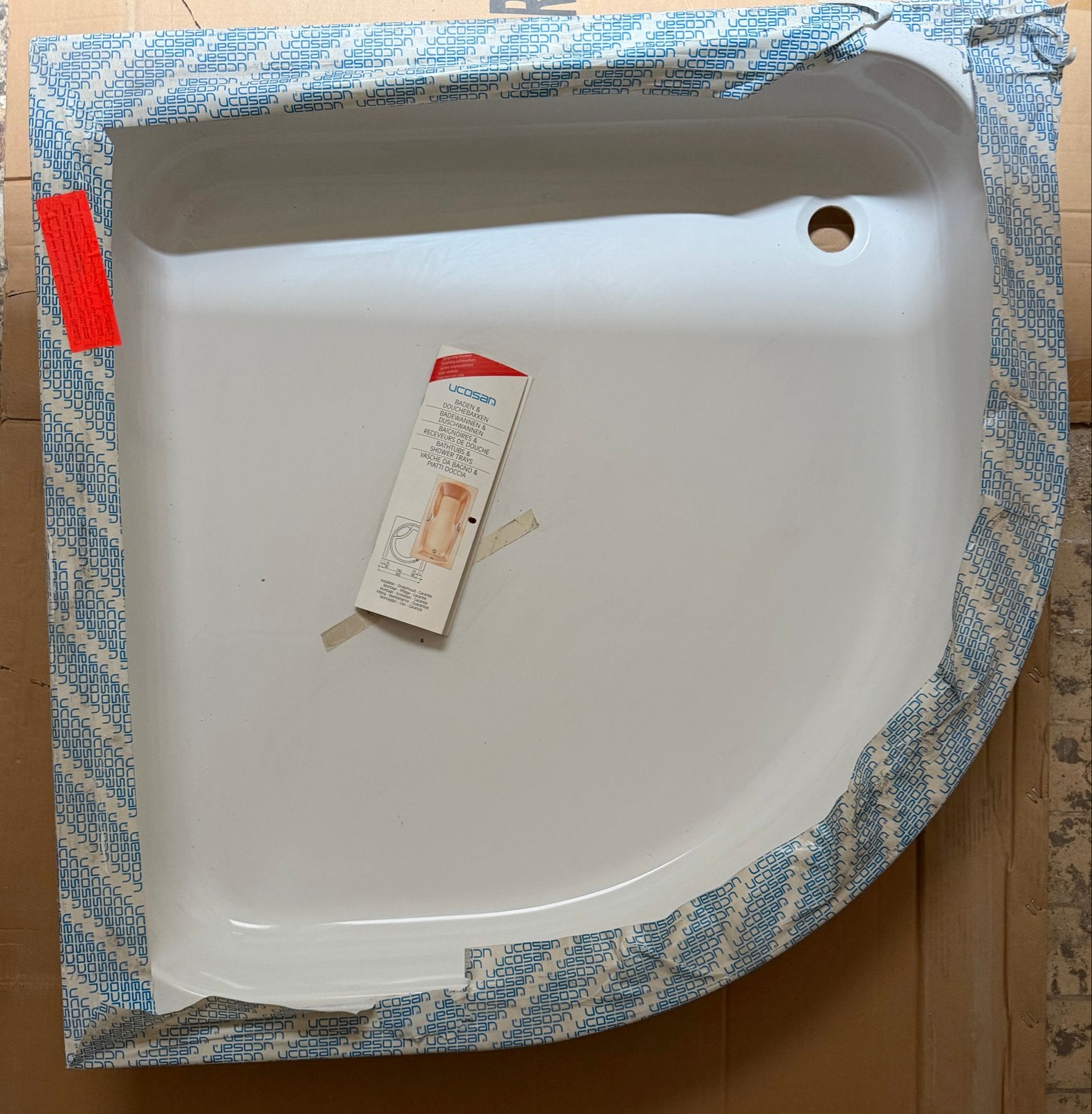 Ucosan inbouwdouchebak 98x98cm - Nieuw, Ophalen, Nieuw, Douche