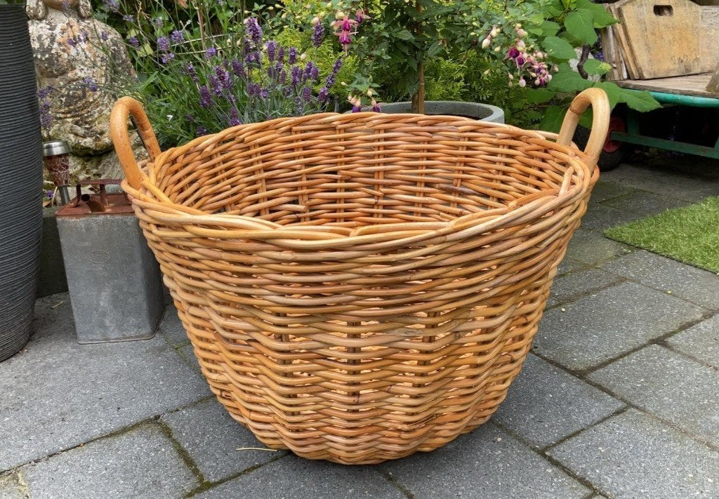 Grote gevlochten mand, Ophalen, Gevlochten, Mand, Rond
