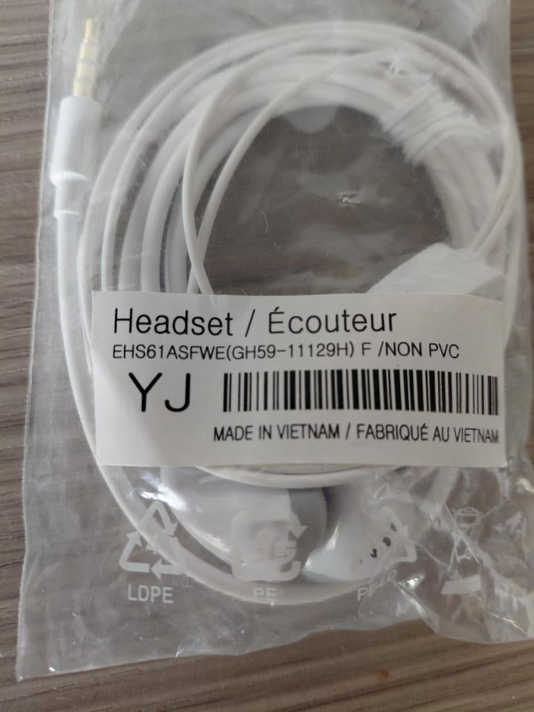 Nieuwe bedrade headset / oordopjes - Wit, Ophalen of Verzenden