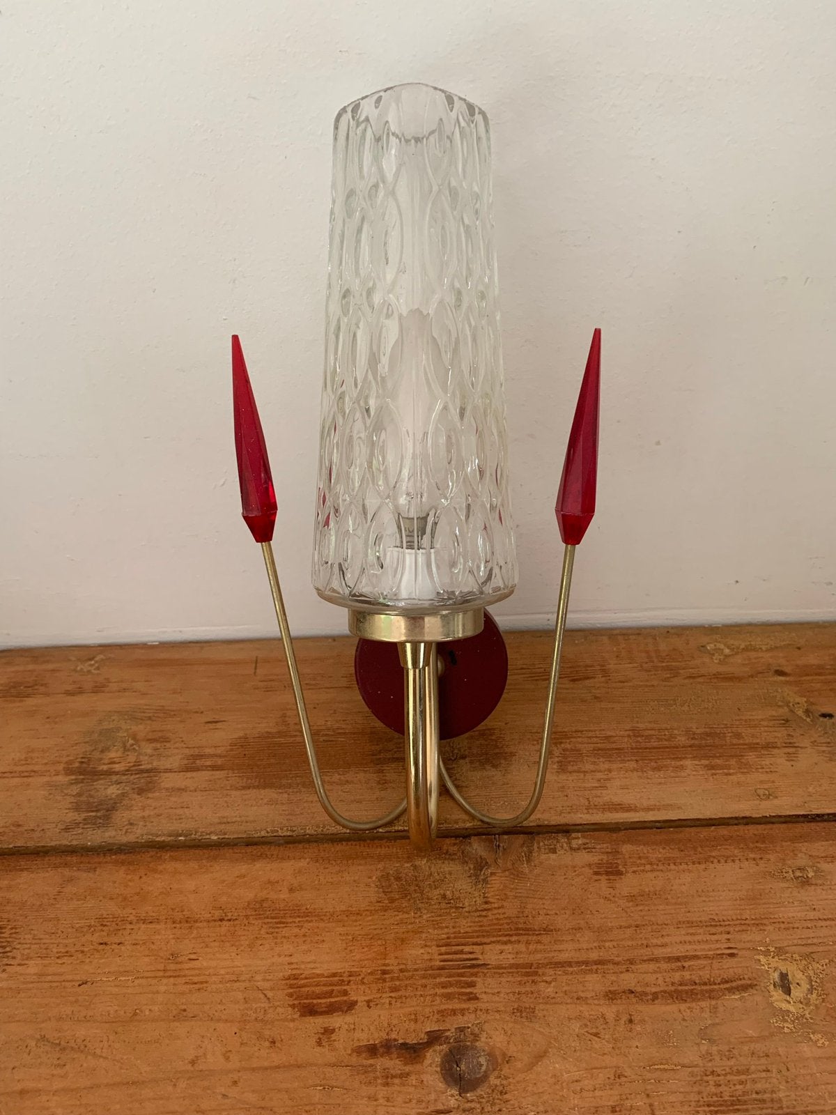 Vintage wandlamp jaren 60, Huis en Inrichting, Ophalen of Verzenden, Gebruikt, Kunststof
