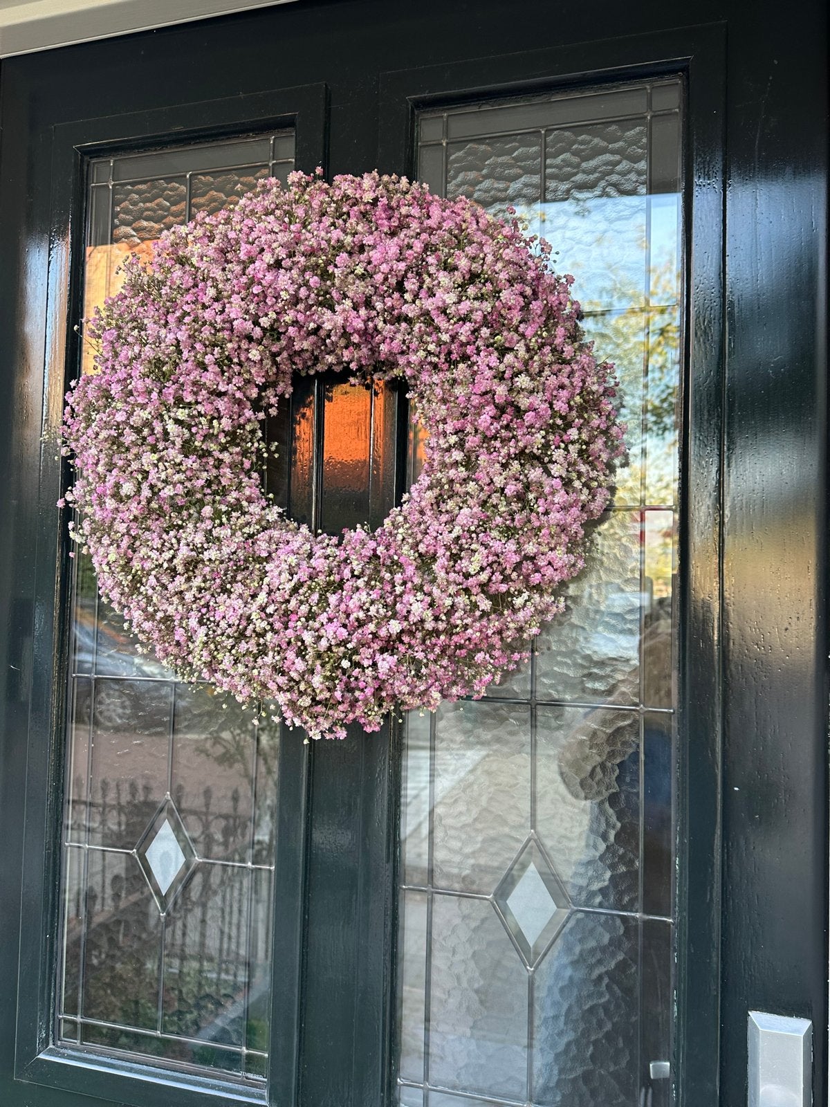 Handgemaakte Krans 50cm met Roze Gipskruid, Ophalen, Nieuw, Krans, Natuurlijk materiaal