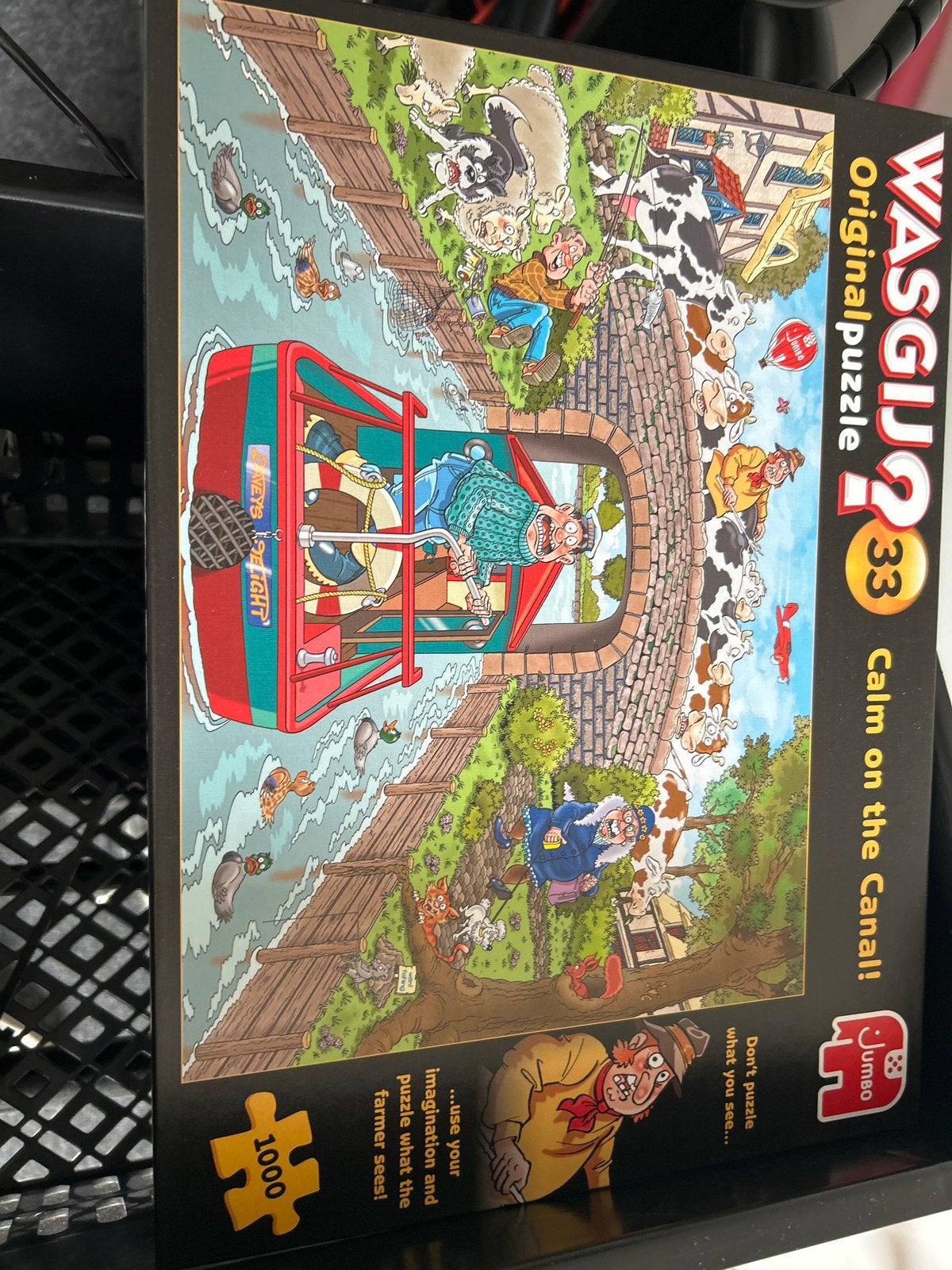Wasgij Original 33: Calm on the Canal! - 1000 stukjes, Ophalen of Verzenden, 500 t/m 1500 stukjes, Zo goed als nieuw, Legpuzzel