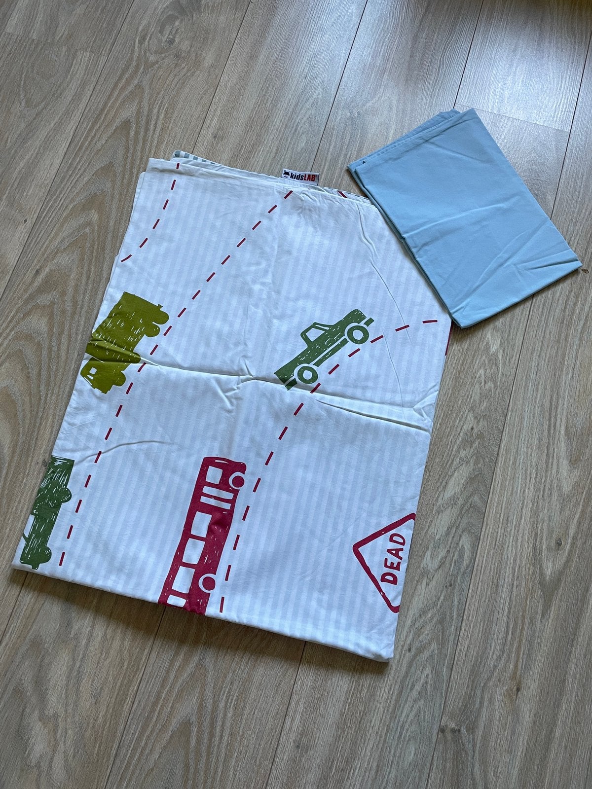 Kidslab 1-persoons dekbedovertrek 90x200 cm met sloop, Gebruikt, Ophalen of Verzenden, Wasbaar, Overige merken