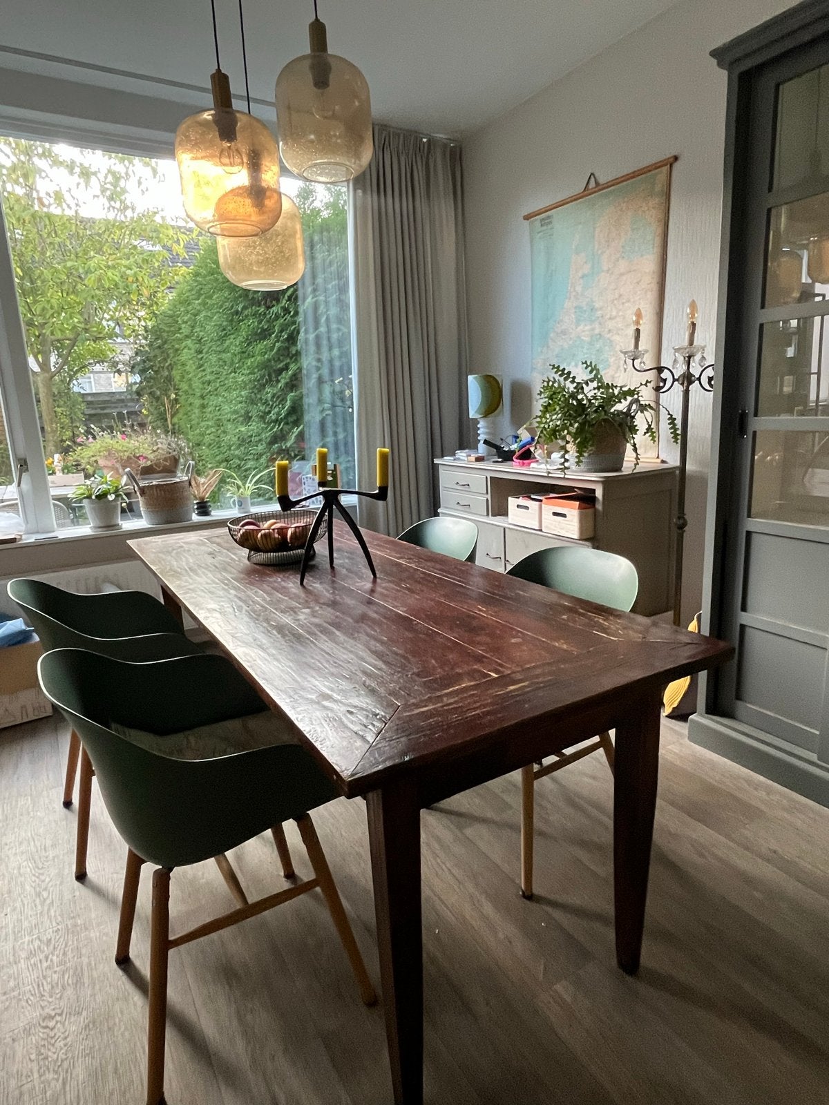 Kwantum kuipstoelen in een mooie groene kleur., Ophalen, 50 tot 100 cm, Zo goed als nieuw, Vier personen