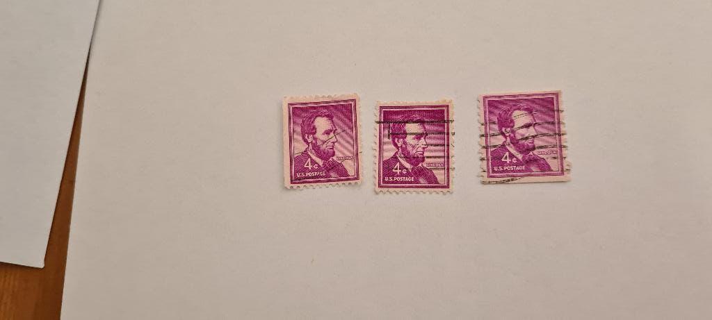 8154 usa president lincoln 1956 4c, Verzenden, Noord-Amerika