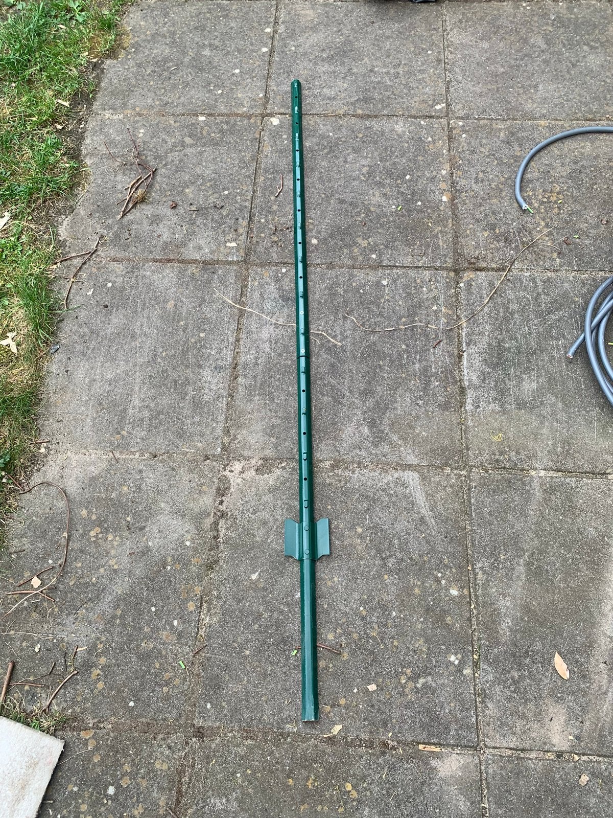 Groene metalen hekwerkpaal - 1.6 meter - 22 stuks, Ophalen, Zo goed als nieuw, IJzer, Overige typen