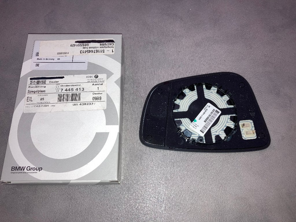 Spiegelglas (links) BMW 5-serie G30 G31 en 7-serie G11 G12, Ophalen of Verzenden, Nieuw, BMW