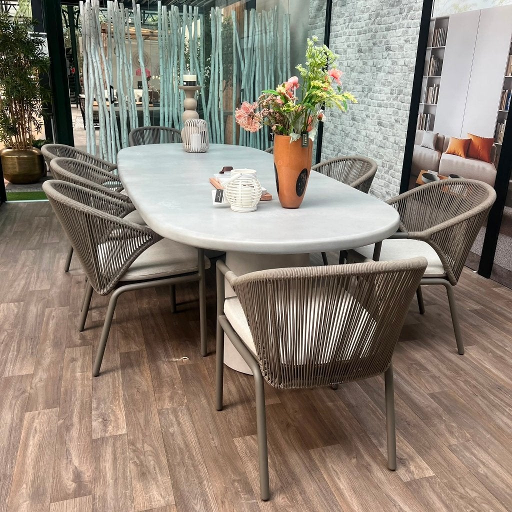 Corsica-Madeira Tuinset | Showroommodel, Tuin en Terras, Tuinsets en Loungesets, Ophalen, Overige materialen, Gebruikt, 8 zitplaatsen
