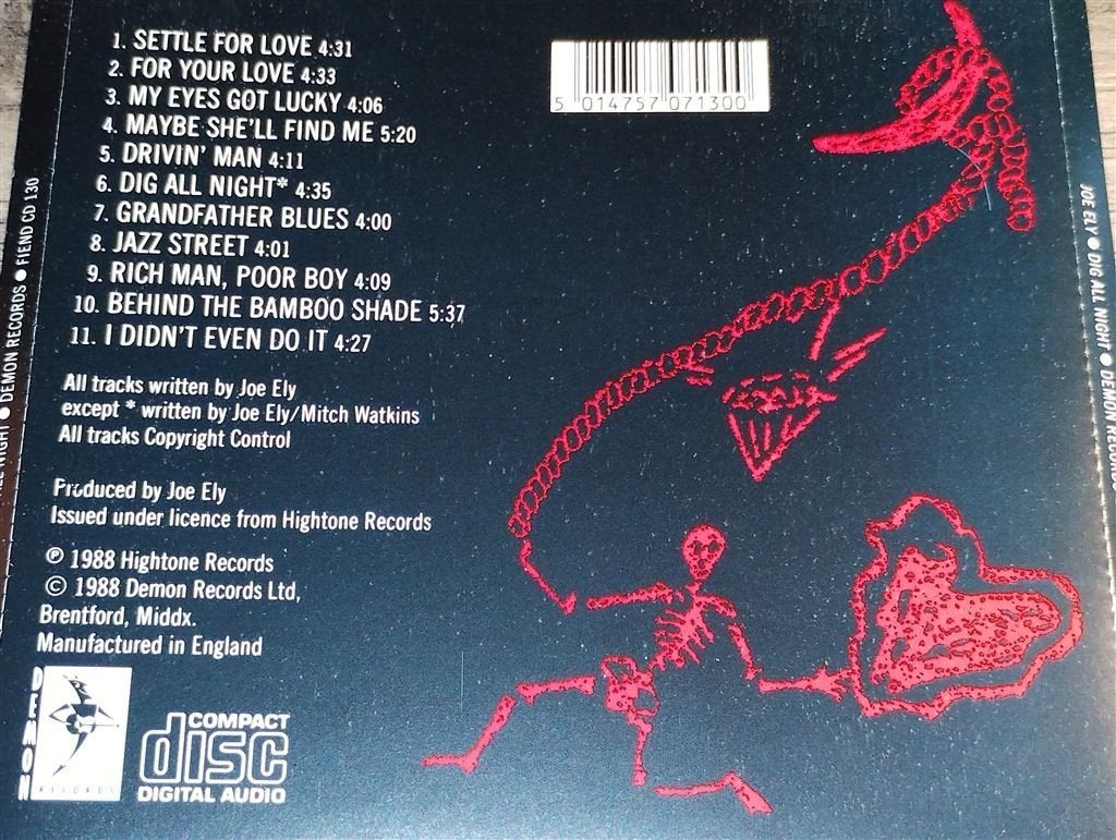 Joe Ely ‎- Dig All Night, Ophalen of Verzenden, Zo goed als nieuw, Jazz