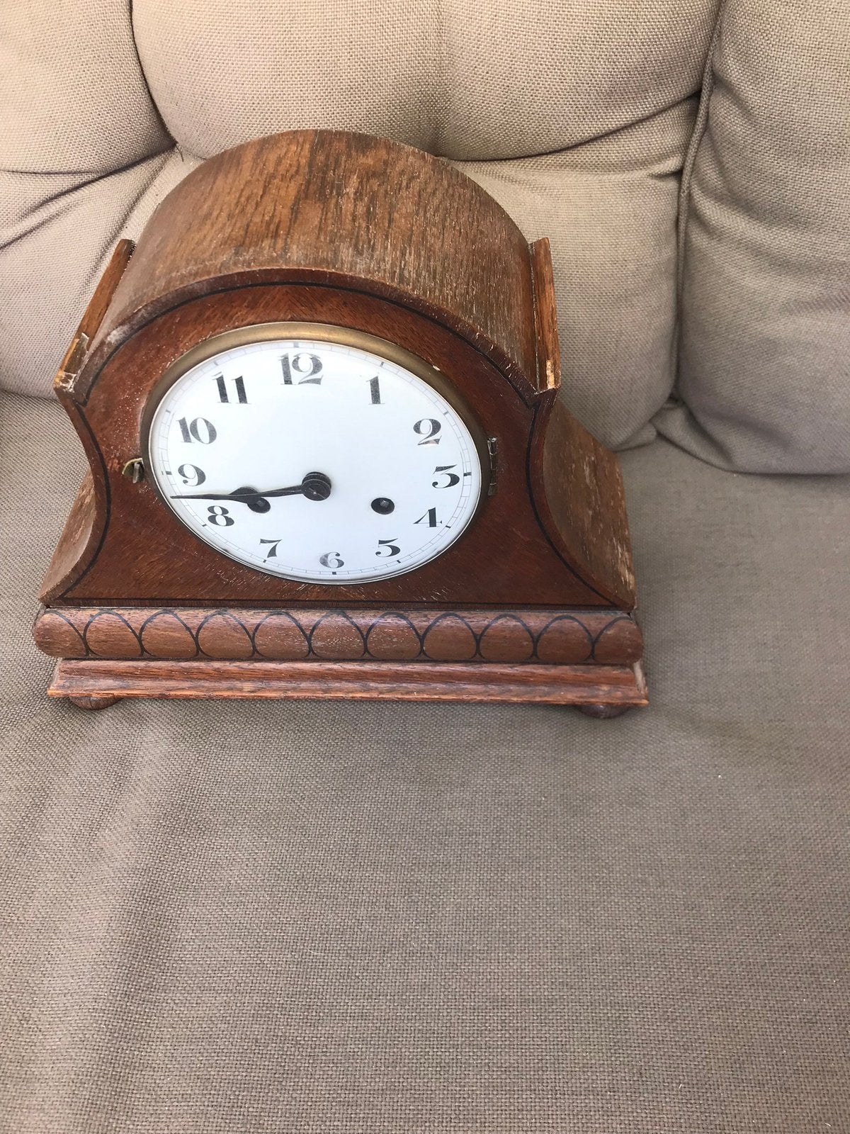 Oude eiken pendule klok, Antiek en Kunst, Ophalen of Verzenden