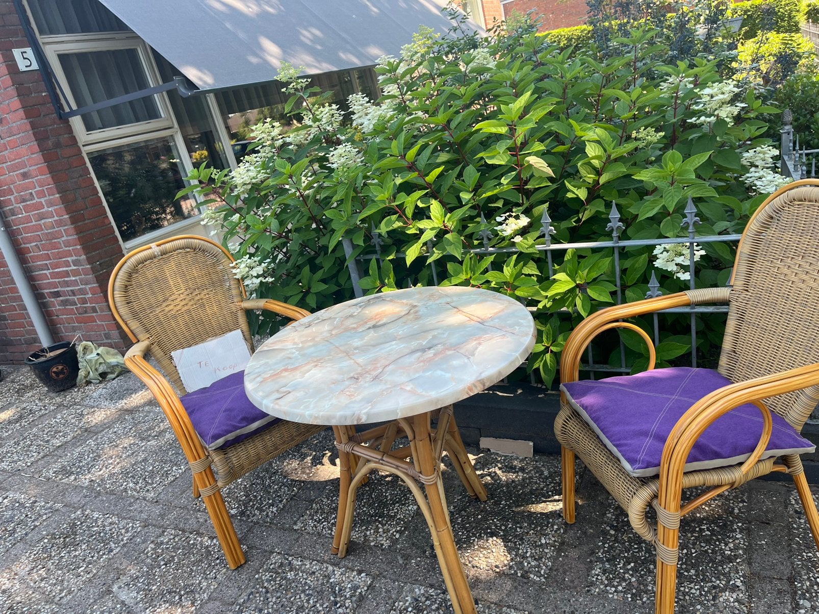 Leuk bistro setje, Tuin en Terras, Ophalen of Verzenden, Zo goed als nieuw, Overige materialen, 2 zitplaatsen