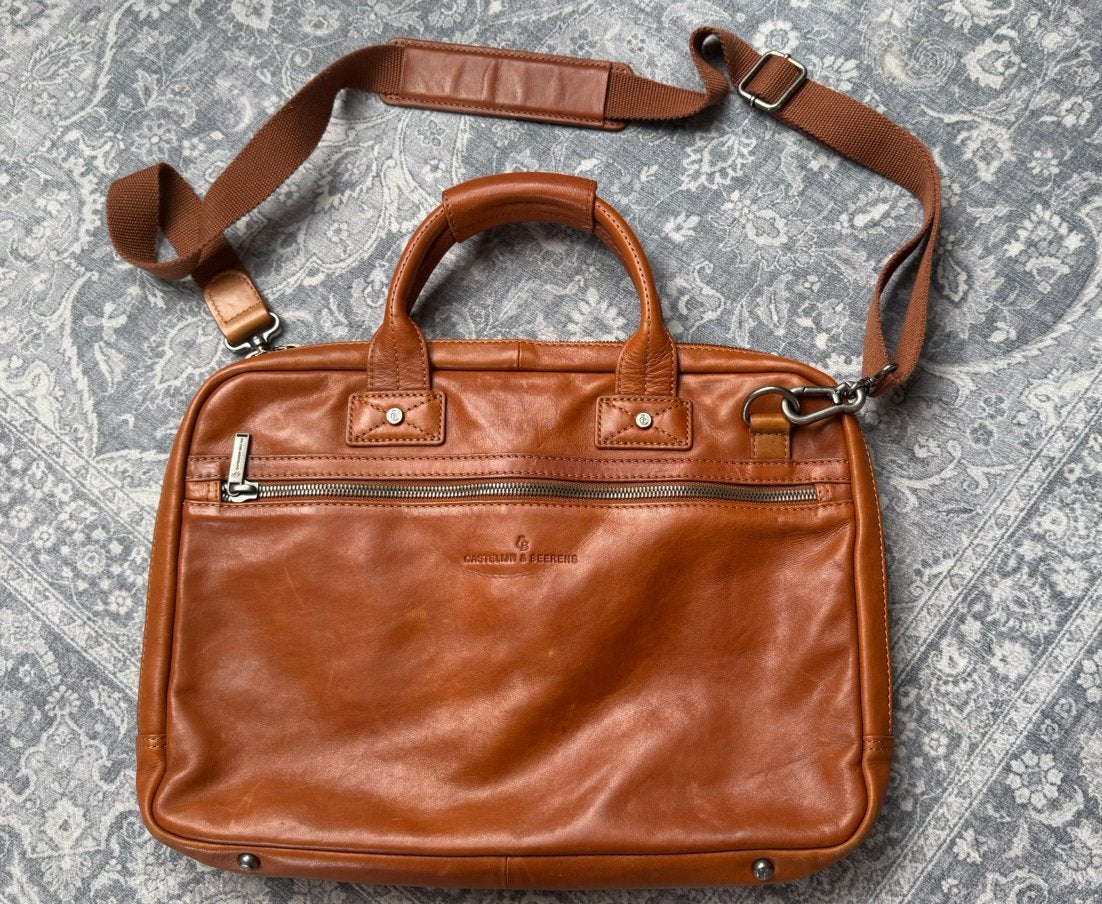 Castelijn & Beerens Leren Aktetas/Laptoptas, Gebruikt, 15 inch, Aktetas, Ophalen of Verzenden
