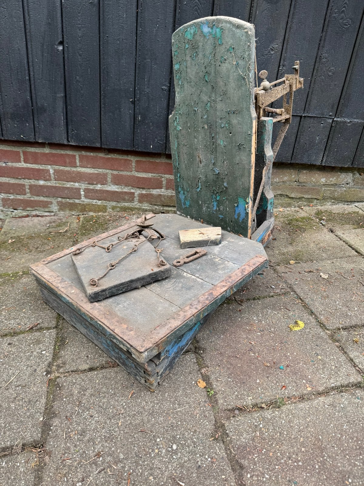 Vintage bascule weegschaal, Ophalen