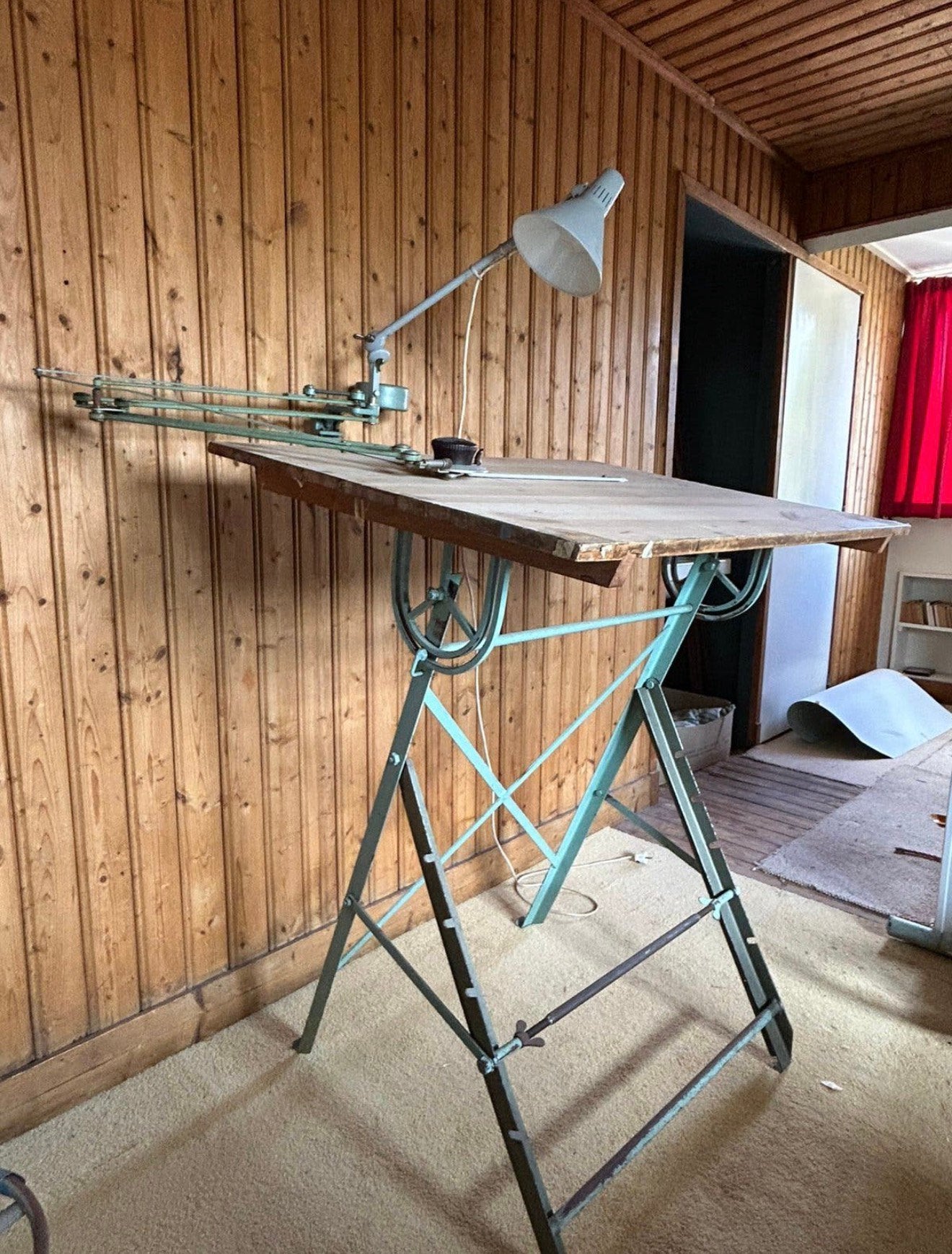 Tekentafel ca 1950 incl toebehoren, Doe-het-zelf en Verbouw, Ophalen, Zo goed als nieuw