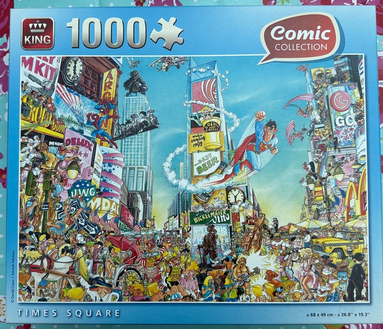 King Comic Collection Times Square 1000 stukjes puzzel, Ophalen, 500 t/m 1500 stukjes, Zo goed als nieuw, Legpuzzel