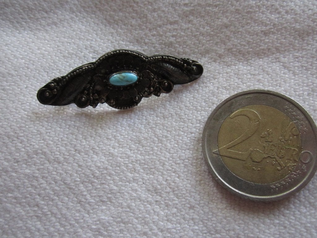 54.  Schitterende oude broche,  zilver 925, Ophalen, Zilver, Broche