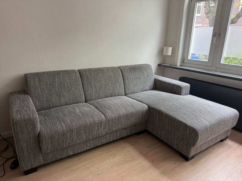 Gratis hoekbank met chaise longue, Huis en Inrichting, Ophalen, Gebruikt, Hoekbank, Driepersoons
