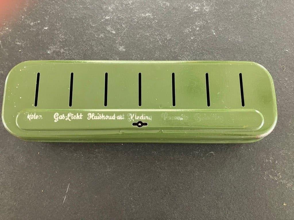 Vintage Brabantia spaardoos, Verzamelen, Spaarpotten, Ophalen of Verzenden, Gebruikt, Metaal of Blik, Overige thema's