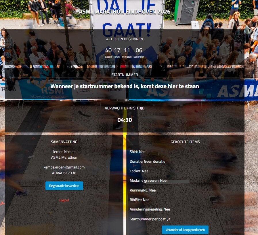Startbewijs ASML Marathon Eindhoven 2026, Overige merken, Overige typen, Nieuw, Ophalen of Verzenden