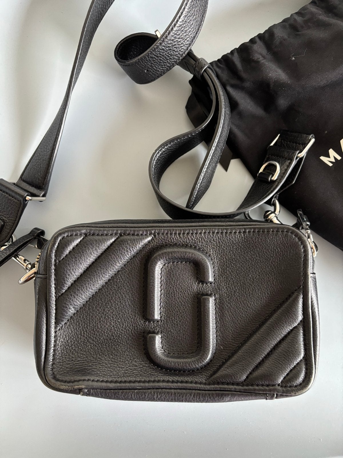 Marc Jacobs The Quilted Softshot Schoudertas Zwart, Sieraden, Tassen en Uiterlijk, Tassen | Damestassen, Ophalen of Verzenden