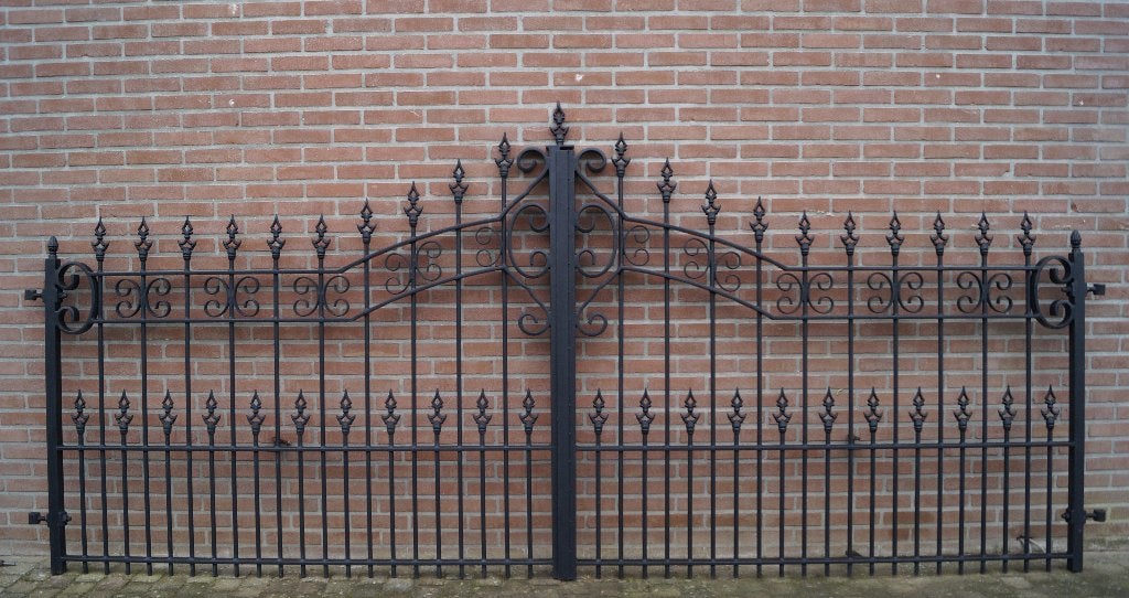 Karakteristieke smeedijzeren sierpoort tuinpoort, Tuin en Terras, Ophalen, Met poort, Gebruikt, Sierhekwerk