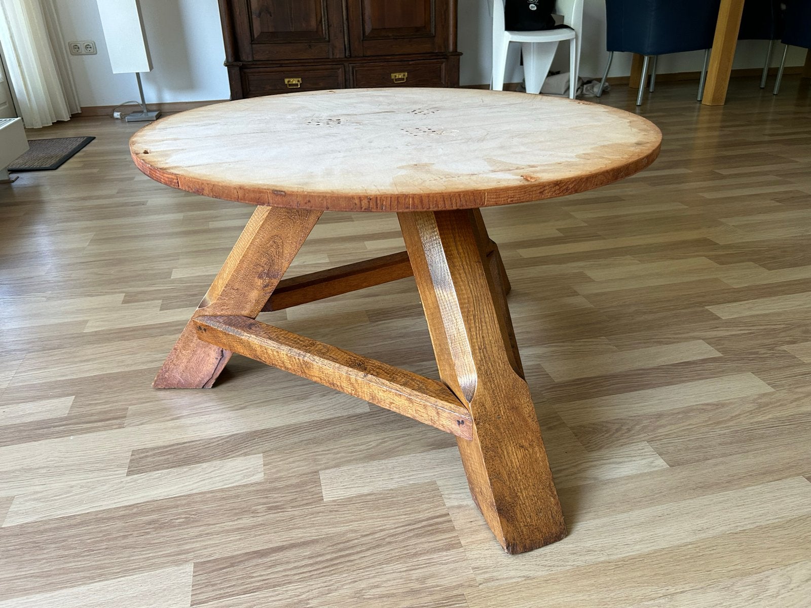 Tafel onderstel - voet - eiken - 1970, Ophalen, Tafelpoot, Gebruikt, 50 tot 100 cm