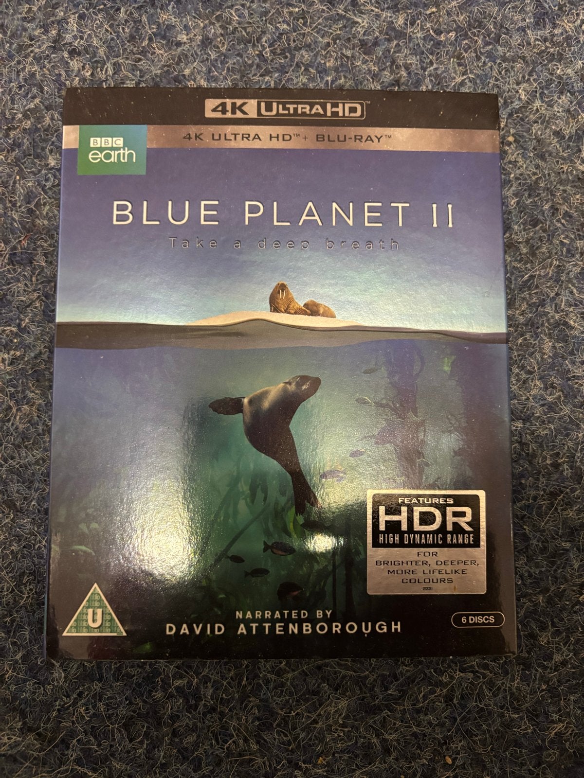 Blue Planet II 4K Ultra HD + Blu-ray (6 Discs), Cd's en Dvd's, Blu-ray, Zo goed als nieuw, Documentaire en Educatief, Boxset, Ophalen of Verzenden