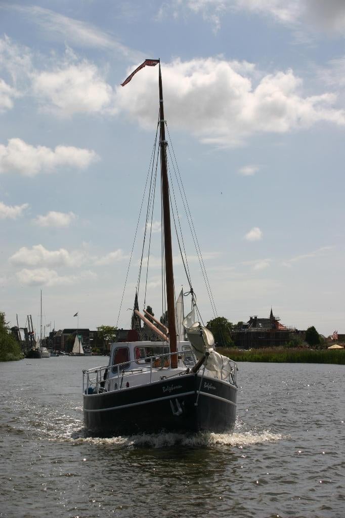 Authentieke kajuitzeilboot uit 1934, Watersport en Boten, Kajuitzeilboten en Zeiljachten, Ophalen, Gebruikt, Staal, Binnenboordmotor