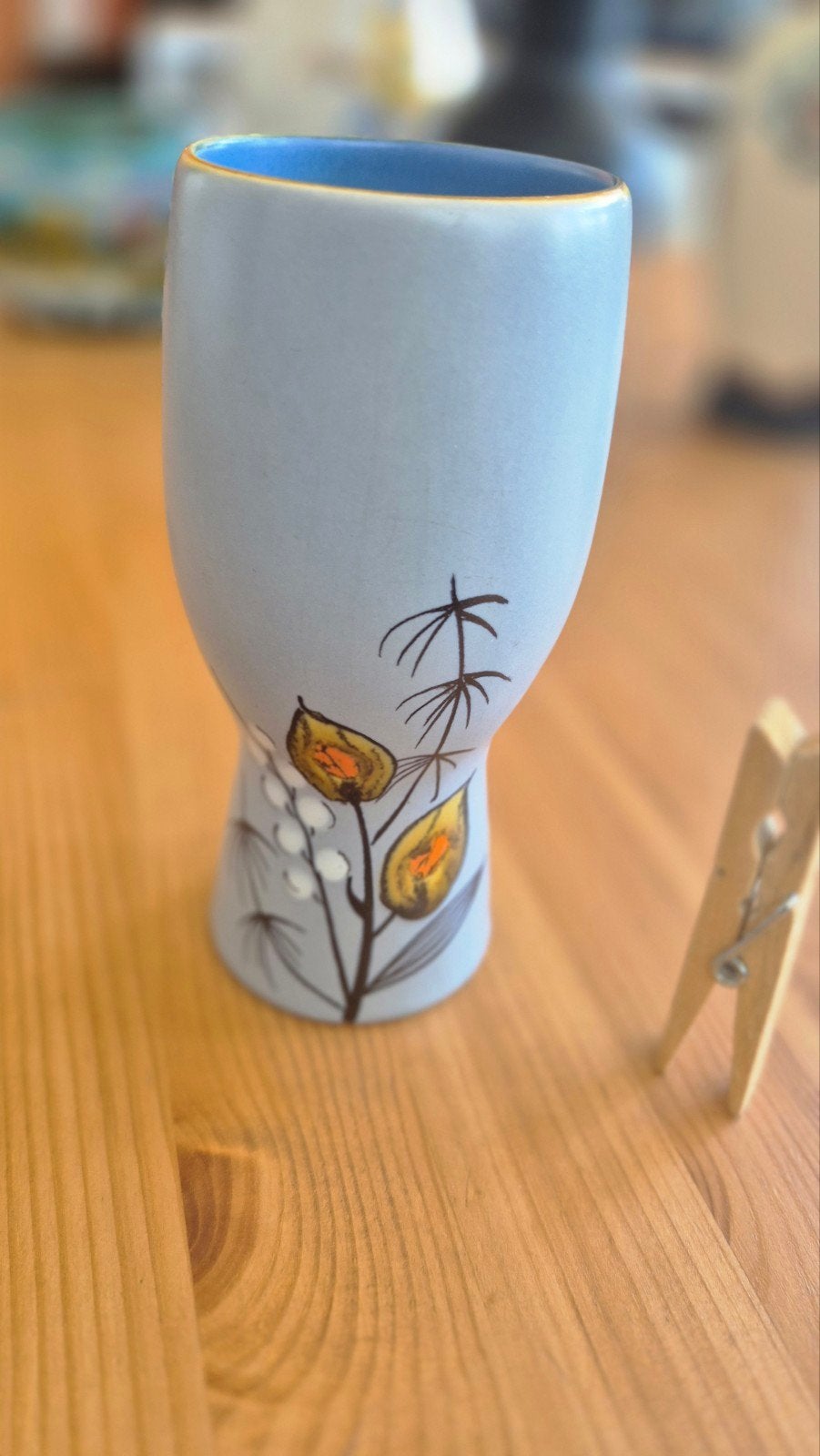 Vintage Flora Keramiek Gouda Holland Vaasje, Antiek en Kunst, Ophalen of Verzenden