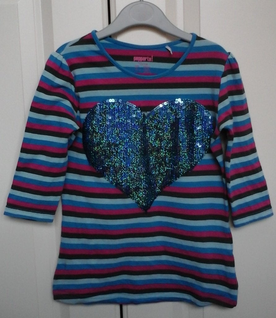pakket meisjes shirts/longsleeve ¾ mouw (maat 122 – 128), Ophalen, Zo goed als nieuw, Maat 128