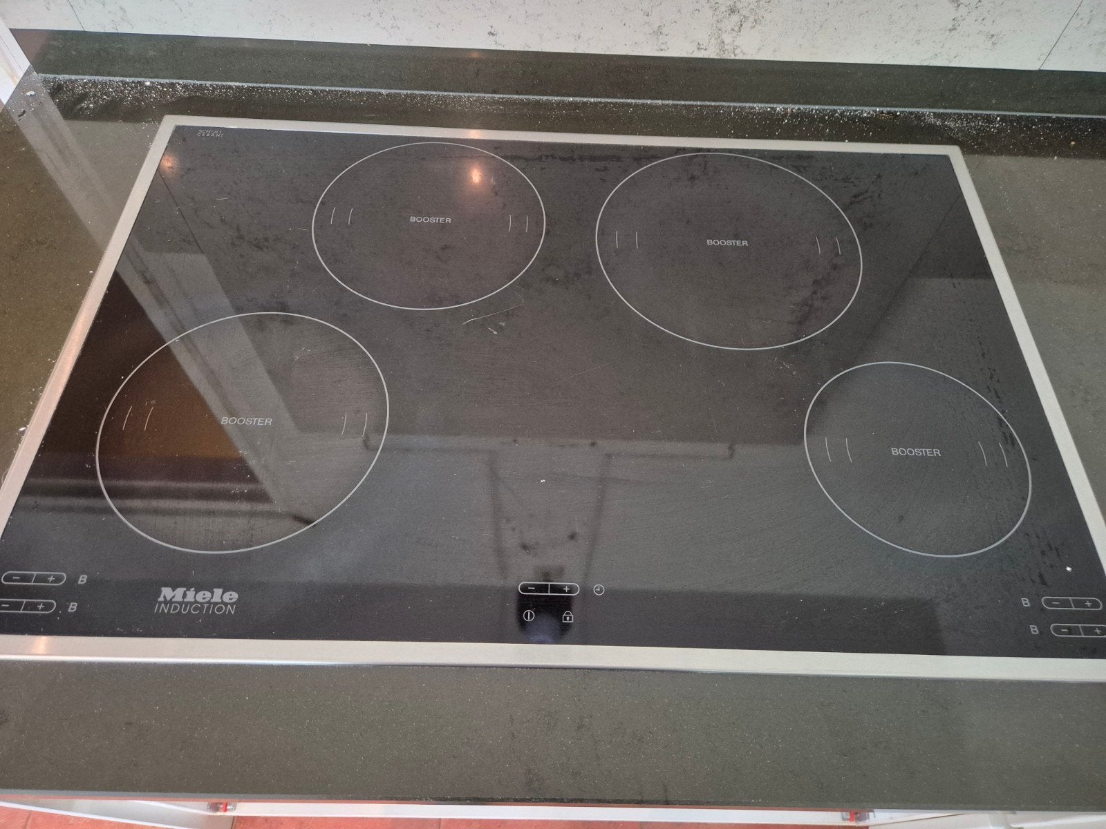 Miele inductie kookplaat, Ophalen, Gebruikt, 4 kookzones, Inbouw