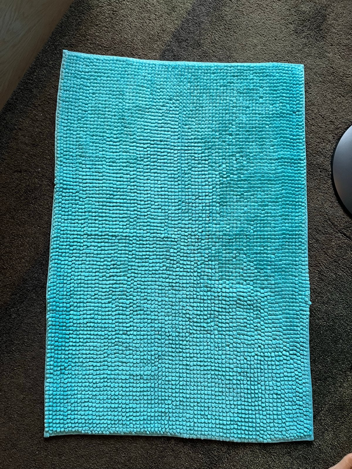 Turquoise badmat 60x90 cm - Zacht en absorberend, Ophalen, Gebruikt, Blauw, 50 tot 100 cm