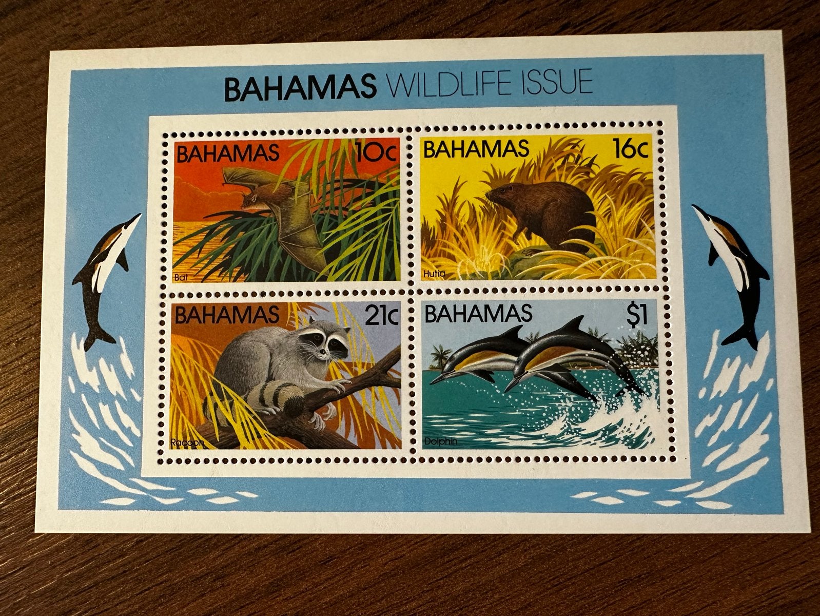 Bahamas 1982 Dolfijnen Dieren Postfris Postzegelvel, Ophalen of Verzenden, Postfris