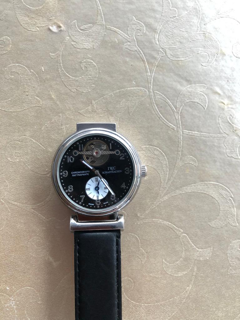 Horloge automatisch merk iwc, Ophalen, Leer, Overige merken