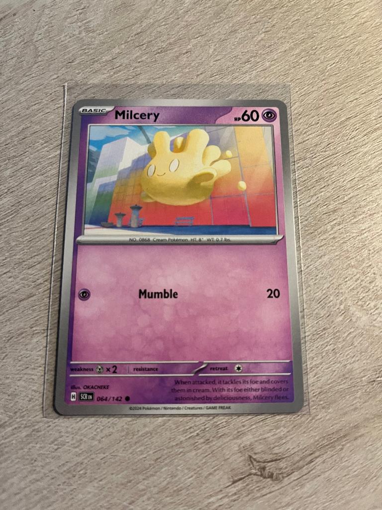 Milcery 064/142 Stellar Crown - Pokémon Kaart, Ophalen of Verzenden, Nieuw, Losse kaart