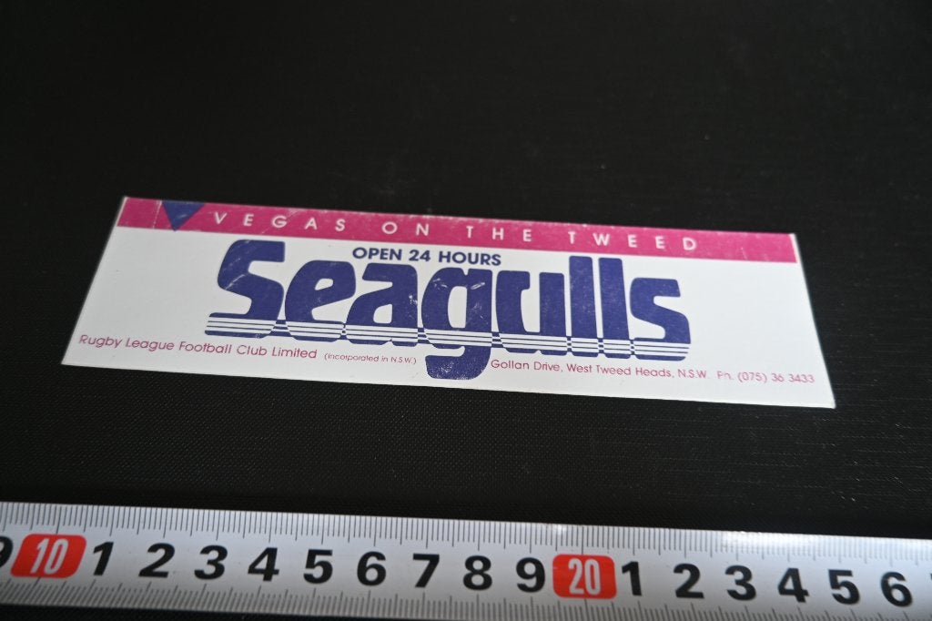 sticker Vegas on the tweed open 24 hours SEAGULLS, Verzamelen, Ophalen of Verzenden, Zo goed als nieuw