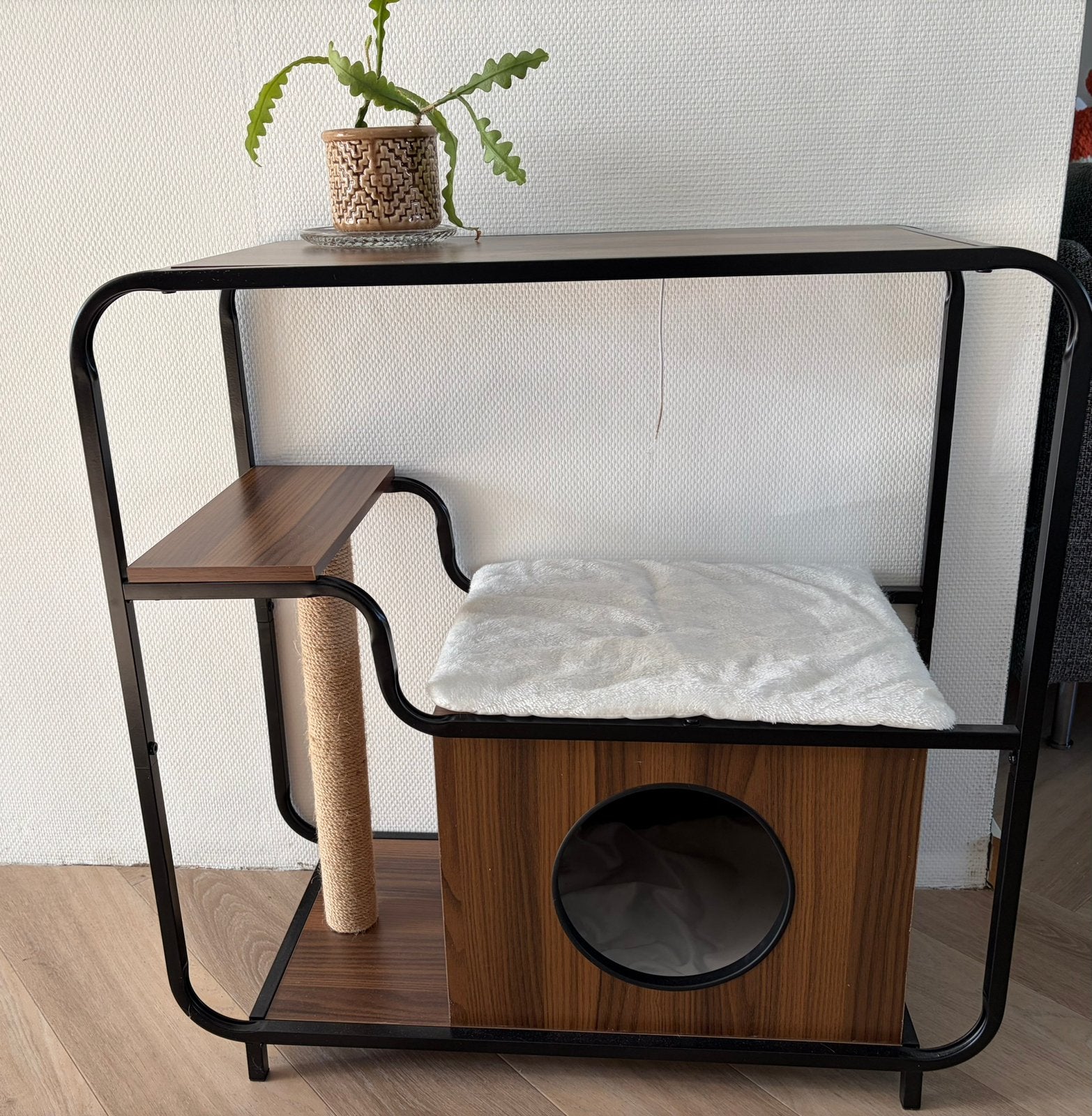 Kattenmeubel  met krabpaal en huisje, Ophalen of Verzenden, Zo goed als nieuw, Krabpaal