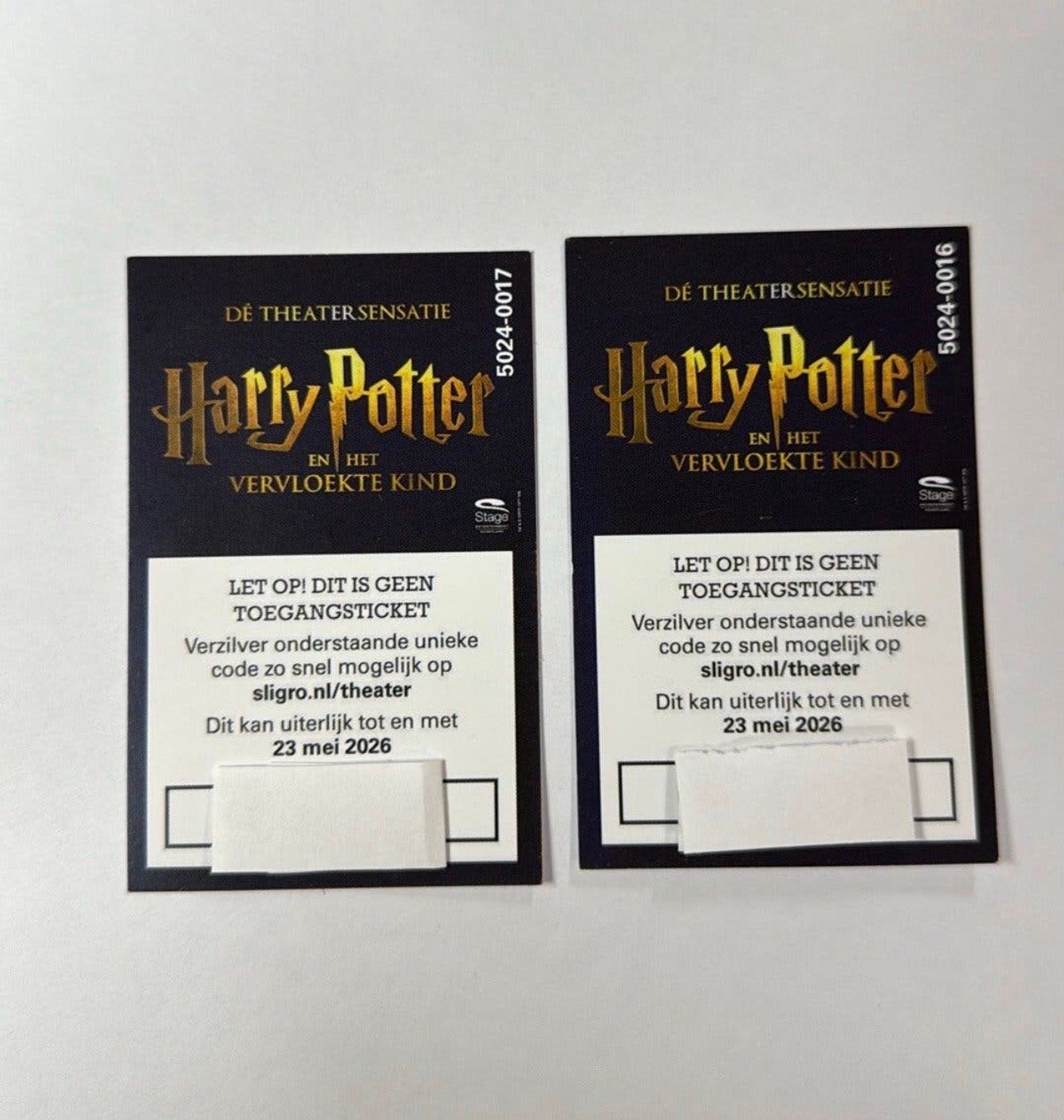2 vip kaartjes, harry potter de misical, 25 september, Tickets en Kaartjes, Twee personen
