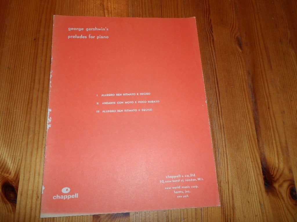 Gershwin - preludes for piano, Gebruikt, Klassiek, Ophalen of Verzenden, Artiest of Componist